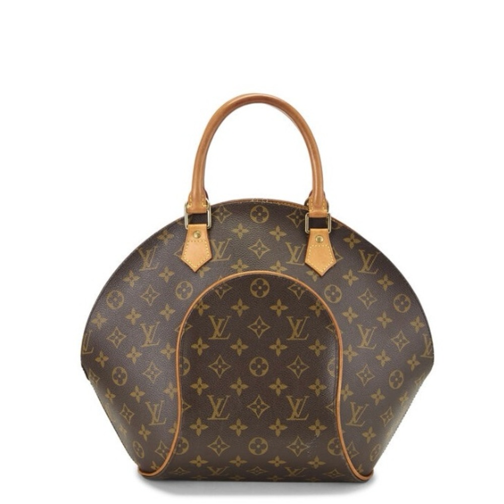 Authentic Louis Vuitton Brown and Tan Monogram Ellipse MM